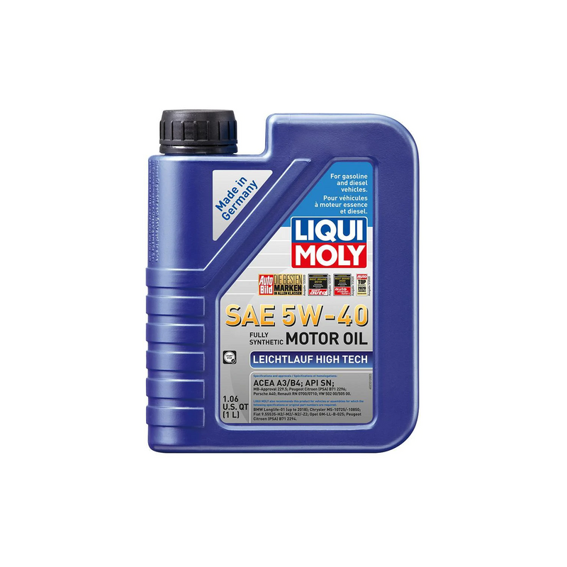 LIQUI MOLY Leichtlauf High Tech Fully Synthetic Motor Oil SAE 5W-40 1L | VW · Audi · BMW