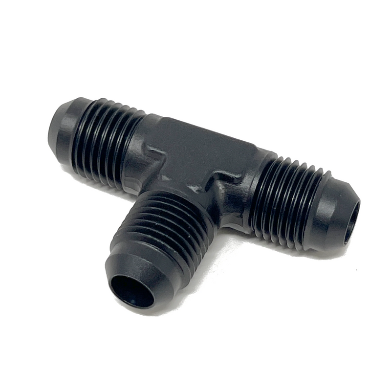 Precision Raceworks 3-Side 6AN Male Flare Tee Fuel Line Fitting | F10 M5 · F06 · F12 · F13 M6 · F85 X5 M · F86 X6 M