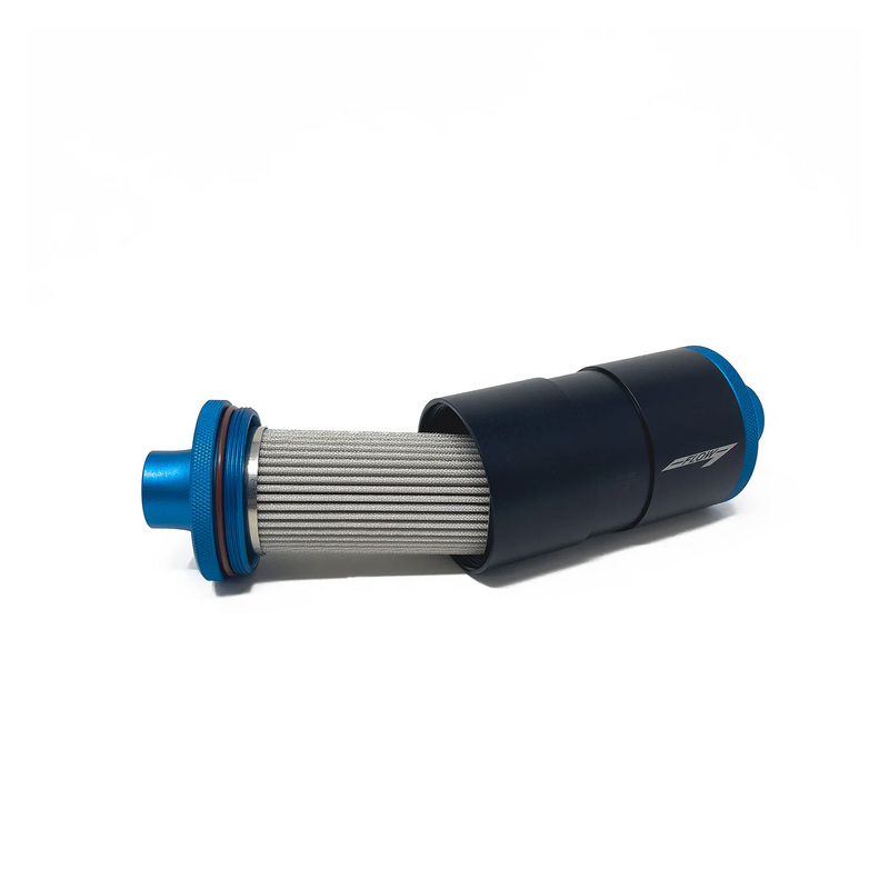 Precision Raceworks 8AN Single In/Out Fuel Filter | VW · Audi · BMW